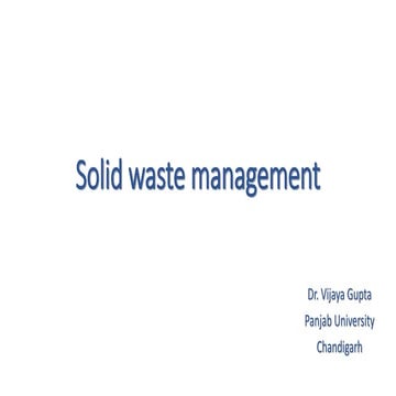 Solid waste management 