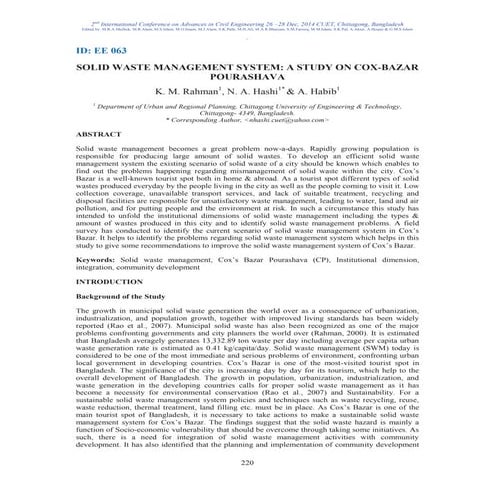Study on Muncipal Solid Waste Management in Kochi | PDF