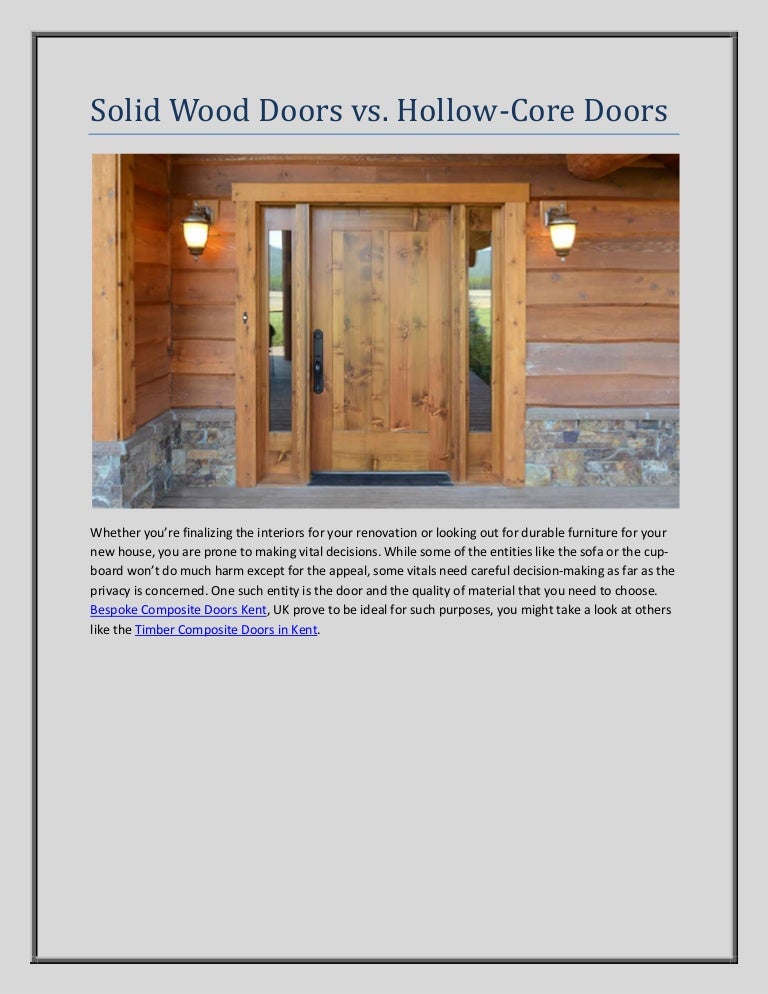 Solid wood doors vs. hollow core doors