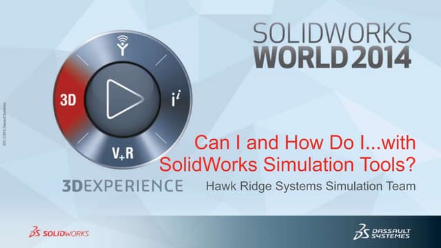 SolidWorks Simulation - How Can I... and How Do I... with SolidWorks Simulation?
