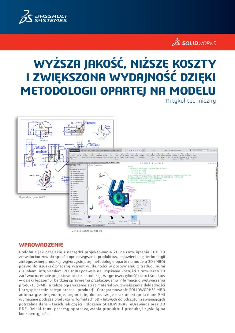 Solidworks Mbd Artykuł Techniczny