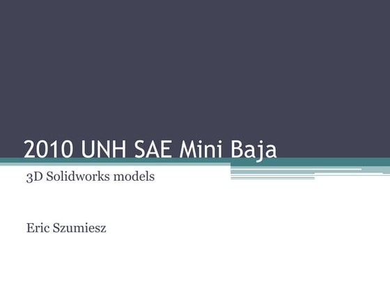 Solid Works Presentation | PDF