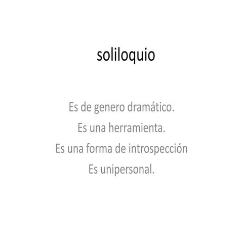 Soliloquio | PPTX
