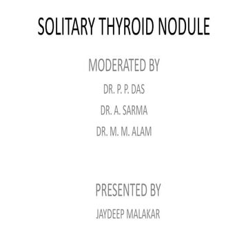 Solitary thyroid nodule 