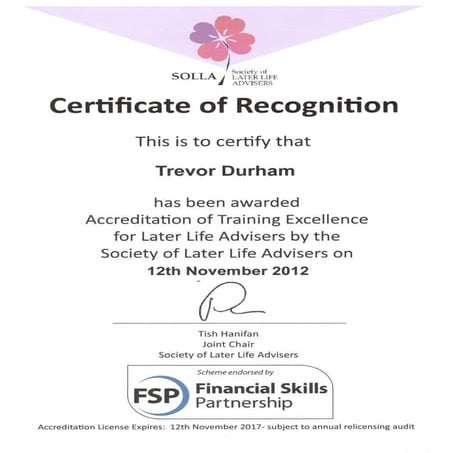 STEP certificate | PDF