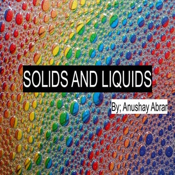 Solids and liquids grade 4