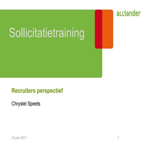 Sollicitatietraining