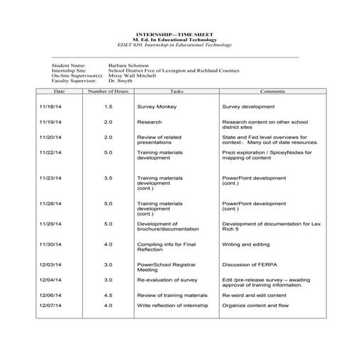 Solomon  timesheet 3 - final