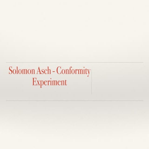 Solomon asch   conformity experiment part 1
