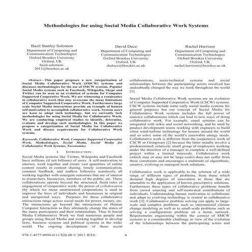 Solomon methodologies smcw