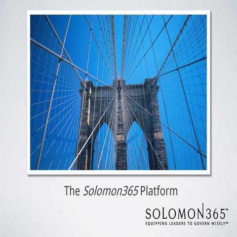 Solomon365 platform 20120316