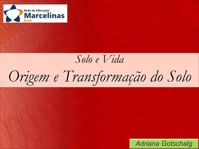 Solos formação para pdf