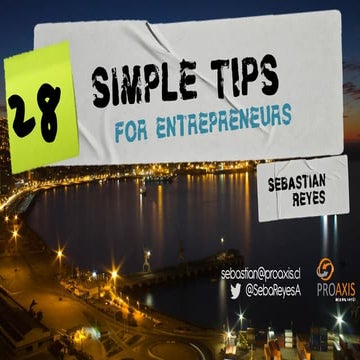 28 Simple Tips for Entrepreneurs