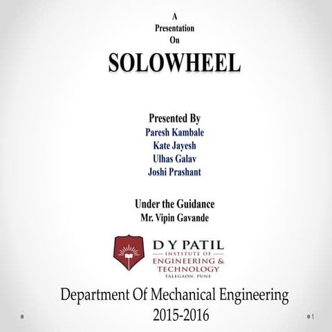 Solowheel presentation seminar 1