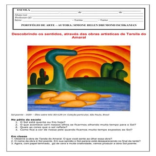 Sol poente  de tarsila do amaral