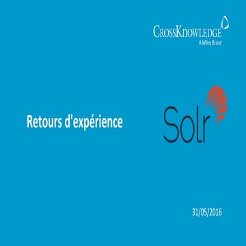Solr retour d'experience