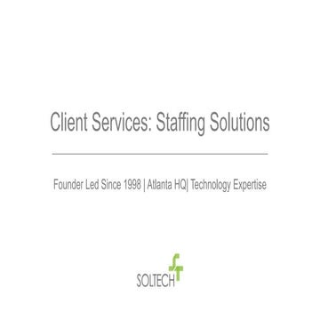 Technology Staffing Solutions | SOLTECH | Atlanta, GA