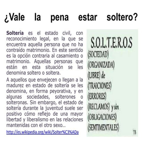 Solteros diapositivas
