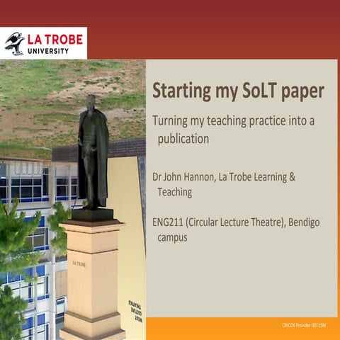 Starting my SoLT paper