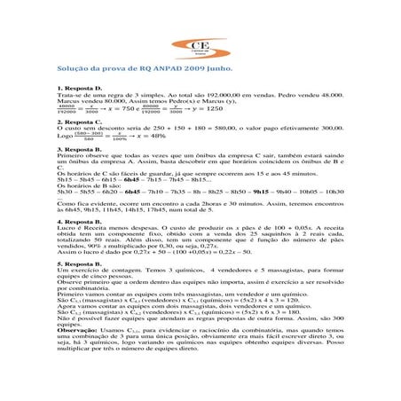Solu‡æo da prova de rq anpad 2009 junho