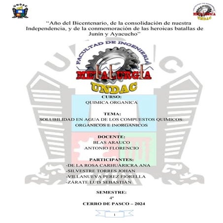 Solubilidad en agua de los compuestos quimicos organico e inorganicos (1) (1)...