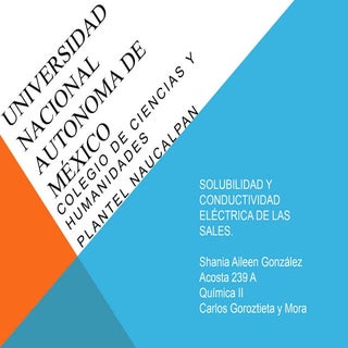 Solubilidad y conductividad eléctri...