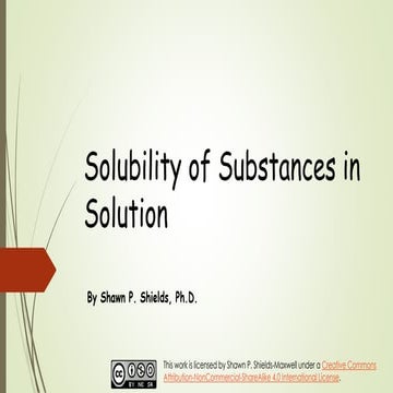 Solubility