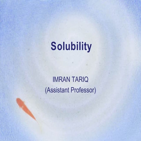 Solubility