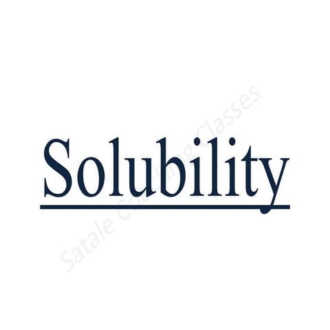 Solubility