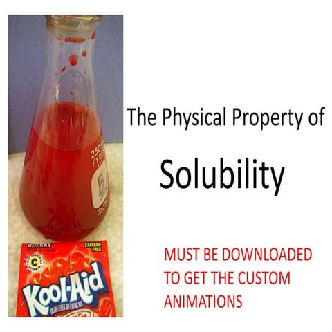 Solubility (a physical property)  (Teach)