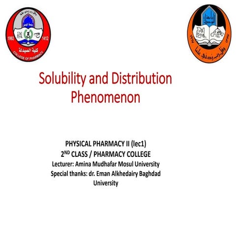 Solubility lec 1