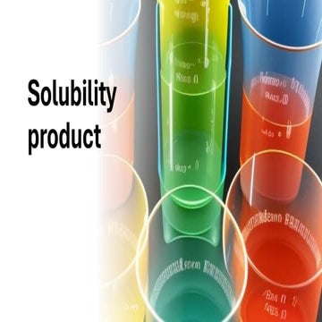 Solubility product CHC203 The equilibrium constant for the dissolution of a s...