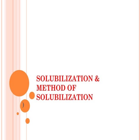 Solubilization