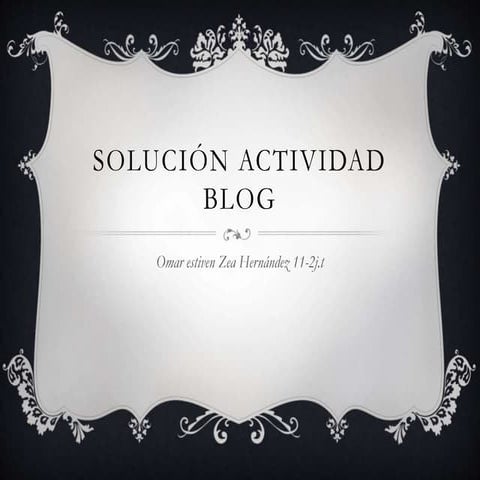 Solución actividad blog