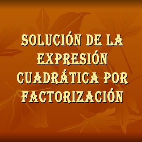 Solucion de la ecuacion cuadratica