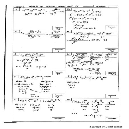 Solución del modelo iv de la 1 a la 20