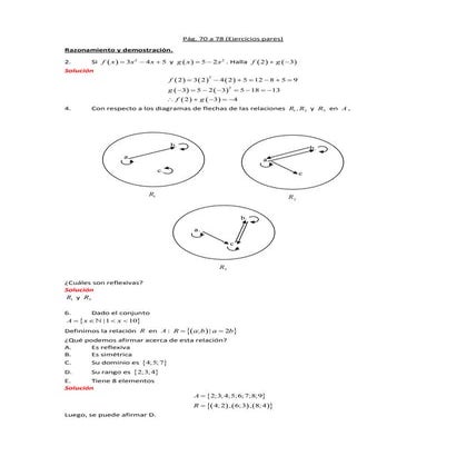 Solución de los ejercicios pares de las pág. 70 a 78