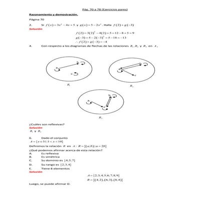 Solución de los ejercicios pares de las pág. 70 a 78