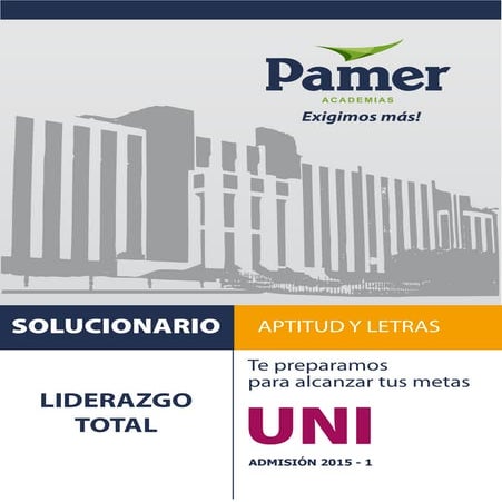 Solucionario UNI 2015 1 Pamer (letras)