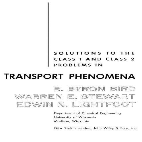 Solucionario De Fenomenos De Transporte   R Byron Bird