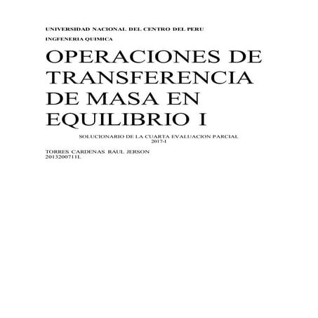 Solucionario del cuarto examen parcial