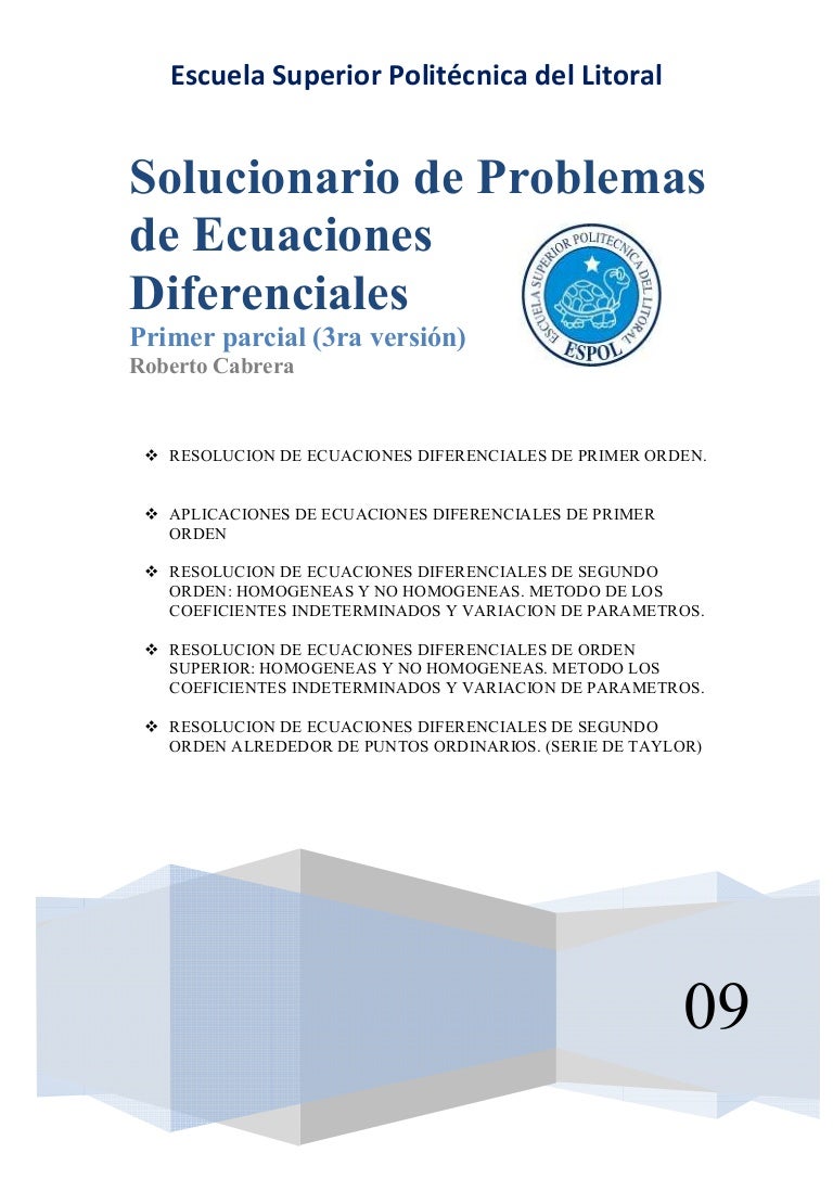 Solucionario Ecuaciones Diferenciales