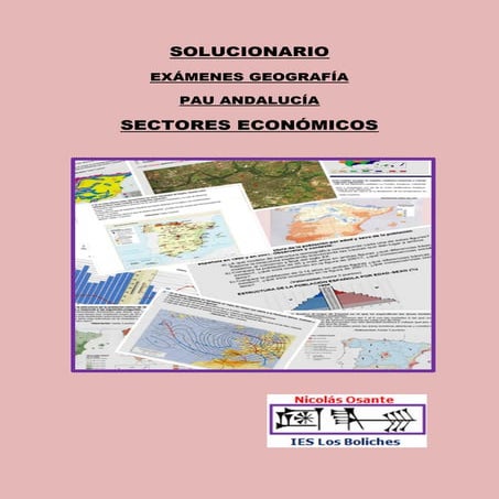 Solucionario exámenes GEOGRAFÍA  PAU Andalucía.  Sectores económicos.