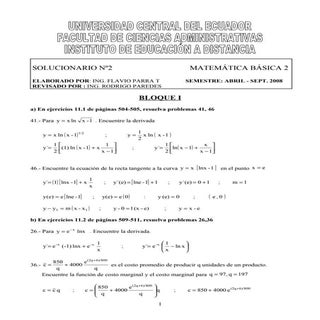 Solucionario mat2 ma2009