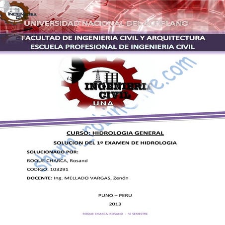 Solucion de examen de hidrologia