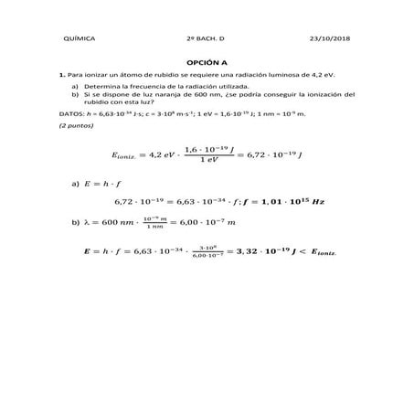 Solución examen Opción A