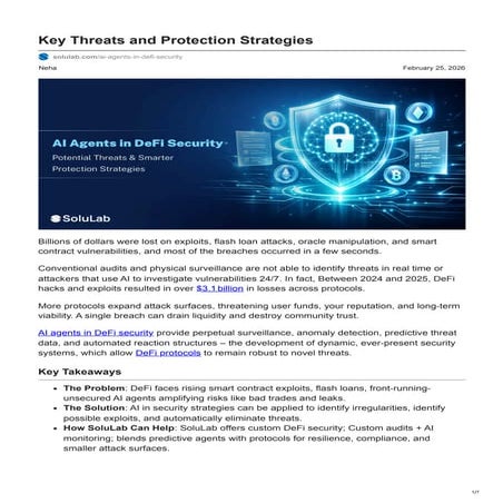 AI Agent in DeFi Security Emerging Threats and Protection Strategies ...