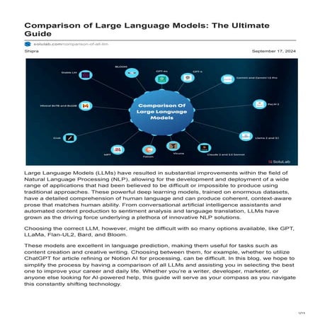 The Beginner's Guide To Large Language Models | PPTX