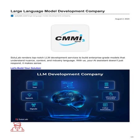 Enterprise-Grade Large Language Model Development Services by SoluLab | PDF