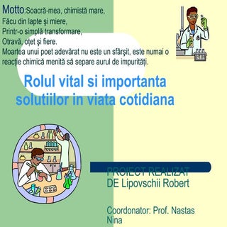 Rolul vital si importanta Solutiilo...